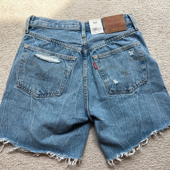 Levi's 501 Urban Ripped Destroyed Women High-Rise Jean Denim Shorts 6” Inseam 26 - Picture 13 of 13